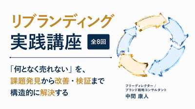 リブランディング実践講座 ~「何となく売れない」を、課題発見から改善・検証まで構造的に解決する全8回~